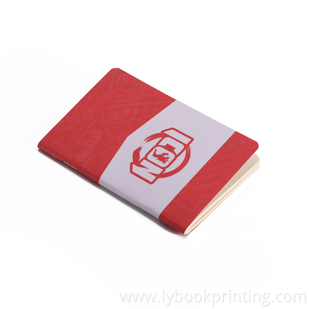 Saddle Stitched A5 A6 Pocket Notebook Sewing Binding Notebooks with Custom Printing